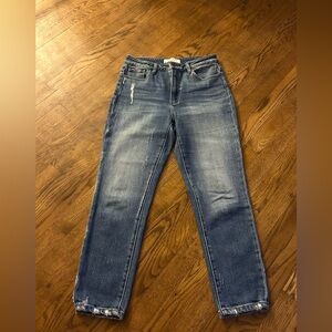 KanCan Distressed Blue Straight Leg Jeans